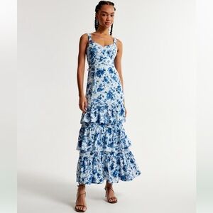 Abercrombie Drama Ruffle Tiered Gown